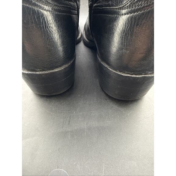 Vintage 1980s Lucchese Classics Black Cowboy Boots Mens 9.5D Handmade In USA main image 2